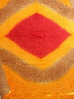 Red, yellow and Golden polysilk Bandhani dupatta - Image 3