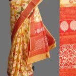 Red & yellow Resham Banarasi Sari