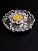 Round, crystal Tea-light Candle holder - Image 3
