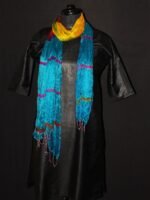Beads Border Chiffon Shibori-Laheriya Dupatta - Image 2