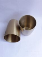 Tapered Base premium Brass Tumbler glass set of 2 - Image 3