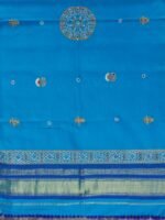 Firozi-Blue Ahir Handembroidered woolen Shawl - Image 3