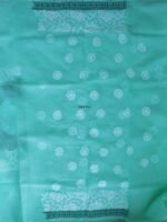 Turquoise Green Cotton Chikankari Ladies suit - Image 4