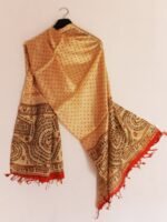 Warli printed Tussar-ghicha Silk Stole