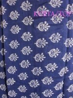 White Block-Printed Indigo Chanderi 3pc Ladies suit - Image 2