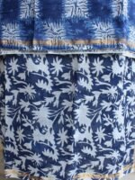 White and indigo Silk-cotton 3pc ladies Suit - Image 2