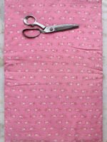 White and Pink Sanganeri Print cotton fabric