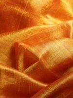 Red and Yellow Bhagalpuri Dupion Silk Sari - Image 2