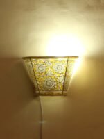Yellow flowers, Tholu Bommalata small wall-lamp