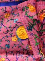 Yellow Rose Patch, Pink Chanderi Fulkari Dupatta - Image 2