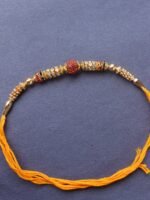 Yellow thread Rudraksha Rakhi - Image 2