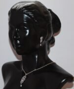 Zircon fitted Silver Pendant- Earrings Set - Image 3
