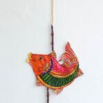 Orange Fish Tholu Bommalata Door-hanging