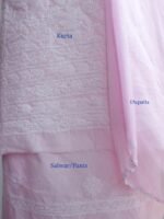 Pastel-Pink Cotton Chikankari 3pc Ladies suit - Image 3