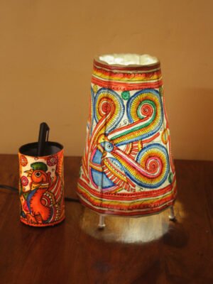 Peacock-Tholu-Bommalata-lamp-pen-stand-set-Shilphaat