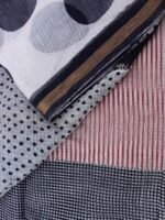 Red and Black striped Kota-doria Sari - Image 2