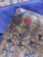 Royal-blue-madhubani-ghicha-silk-dress-material
