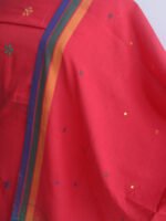 Scarlet-Red Bhujodi pure cotton 3pc suit - Image 3