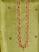 Yellowish-Green-gents-tussar-silk-kuta-fabric at Shilphaat