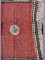 Black,-red-white-stripes-kota-cotton-sari