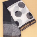 Black,-white-dots-and-checks-kota-doria-saree at Shilphaat