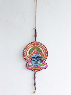 Blue-Katahkali-face-tholu-Bommalata-wall-hanging