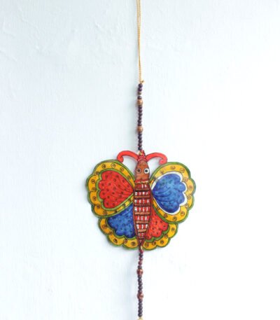 Orange-and-Blue-Big-Butterfly-Tholu-bommalata-Wall-hanging