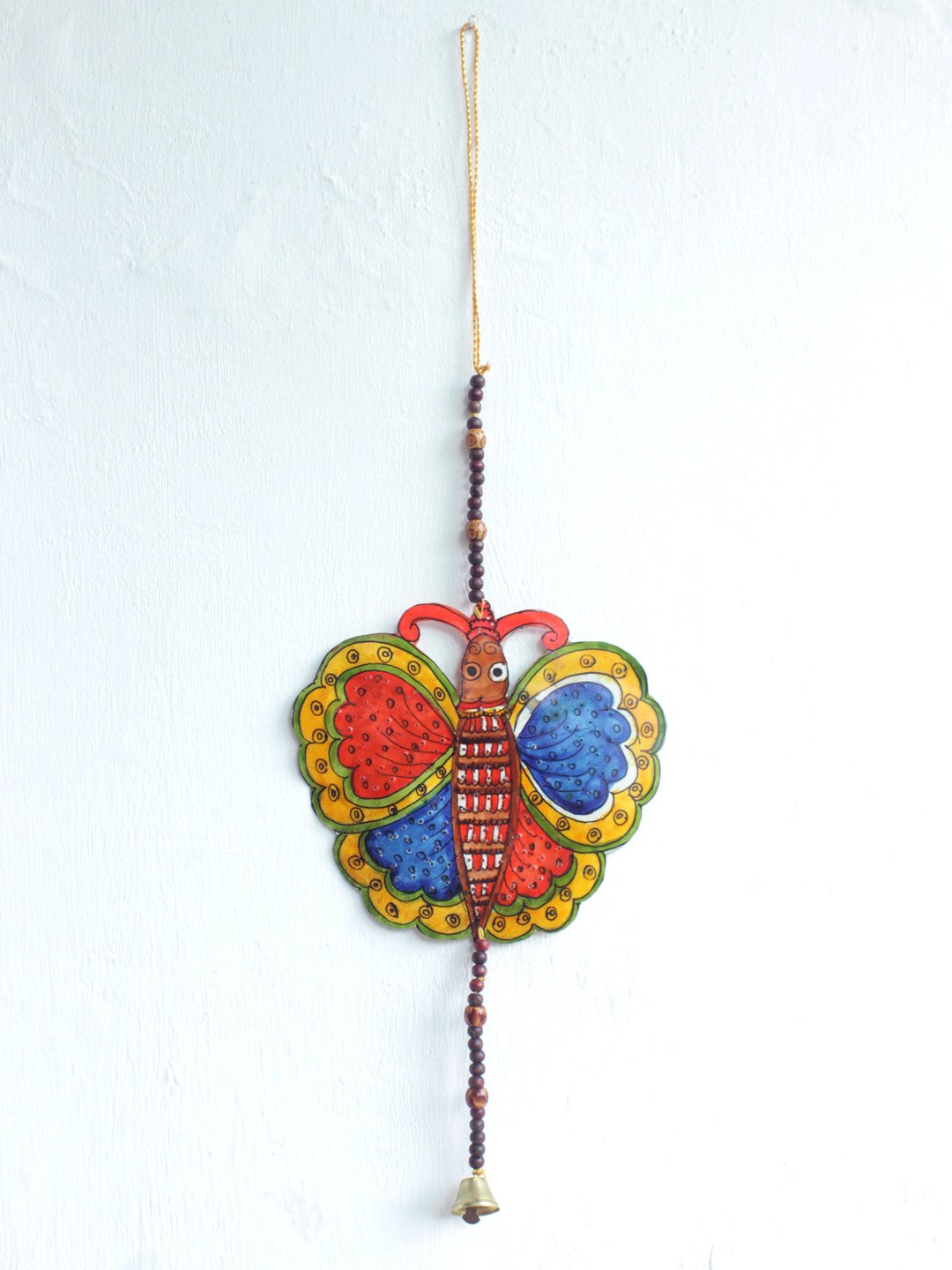 Orange-and-Blue-Big-Butterfly-Tholu-bommalata-Wall-hanging
