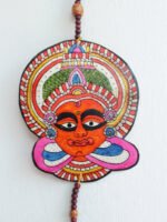 Orange Kathakali face wall-hanging - Image 2