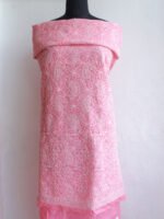 Salmon-Pink-cotton-chikankari-kurta-fabric-