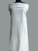 Cream-White-Chikankari-cotton-kurta-fabric at Shilphaat.com