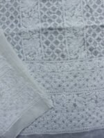 Cream-White-cotton-Chikankari-kurta-fabric