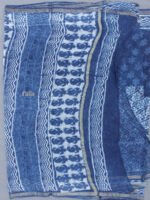 Indigo-Floral-dabu-print-kota-cotton-saree