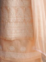 Light-Orange-chikankari-cotton-Lucknowi-suit