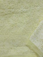Pastel-Yellow cotton Chikankari Dress-material - Image 5
