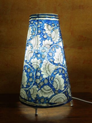 Blue-Lotus-tholu-bommalata-floor-Lamp