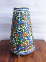 Blue-and-Yellow-Lotus-Big-tholu-bommalata-floor--Lamp