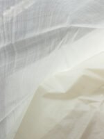 Cream-White Paper Tussar Silk Fabric - Image 2