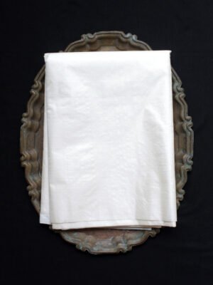 Cream-White Paper Tussar Silk Fabric