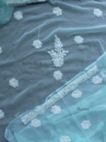 Firozi-Blue-Chikankari-Georgette-Dress-material
