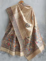 Fishes-Madhubani--Dupatta-Kosa-silk