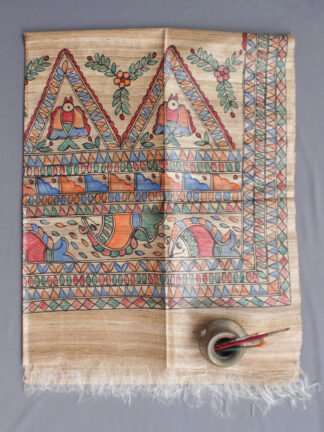 Fishes-Madhubani-Dupatta Tussar-Ghicha- at Shilphaat