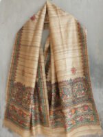 Fishes-and-Peacocks-Madhubani-Dupatta-Pure-silk