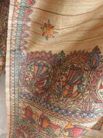 Fishes-and-Peacocks-Madhubani-Dupatta-Raw-silk