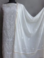 Off-white-Beadwork-Chikankari-mul-chanderi-Kurta-Dupatta-Set
