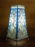 Off-white-and-Blue-Radha-Krishana-Floor-Lamp