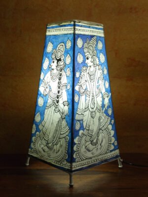 Off-white-and-Blue-Radha-Krishana-Floor-Lamp