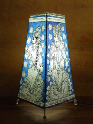 Off-white-and-Blue-Radha-Krishana-Floor-Lamp