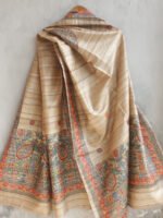 Peacocks-Madhubani-Bagalpuri-silk-Dupatta