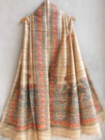 Peacocks-Madhubani-Dupatta-Pure-silk